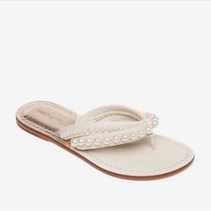 Bernardo white pearl sandal - Miami Pearl Sandal